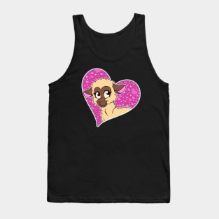 Sweet Sheep - Valentine's Day (Pink Sugar, Close-up) Tank Top